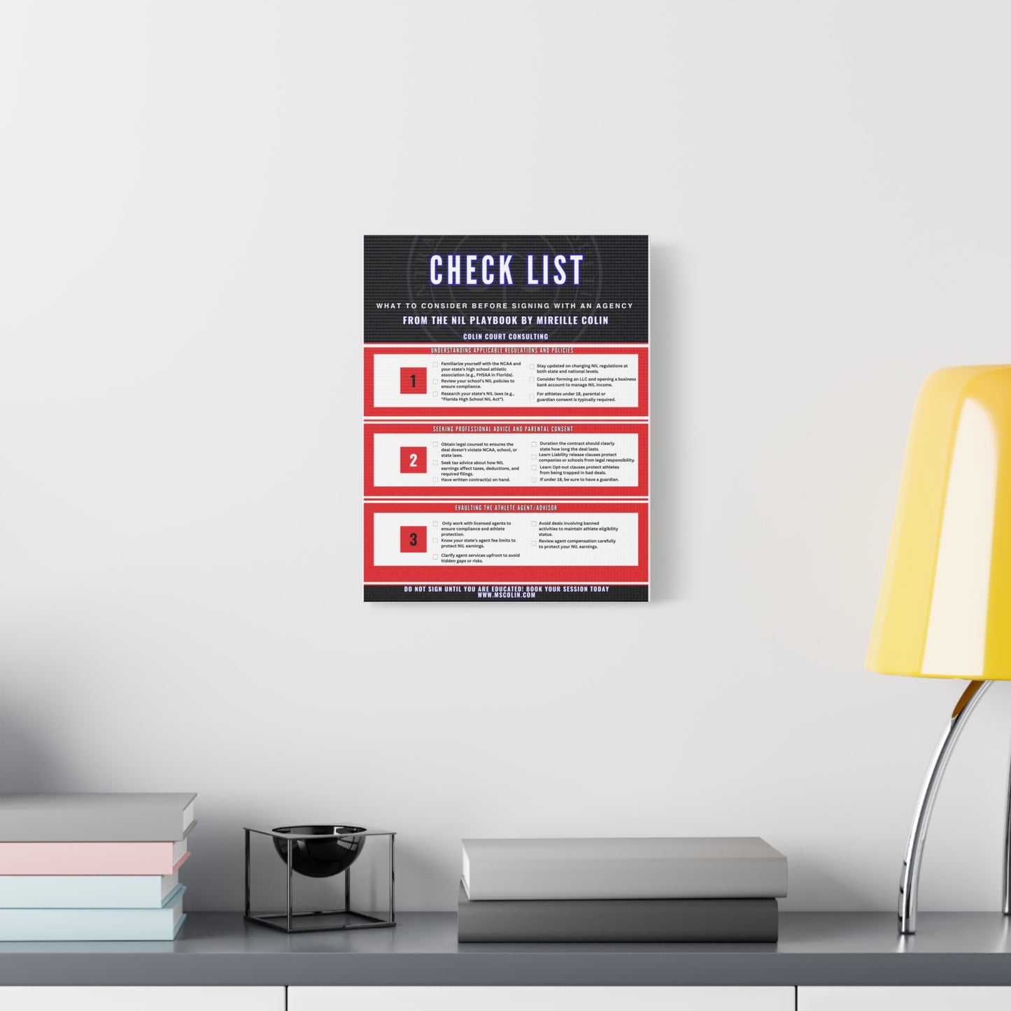 The NIL Checklist Poster Board